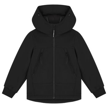 Boys Black Hooded Jacket