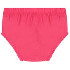 Younger Girls Pink Satin Dress Set, 2, hi-res