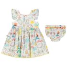 Younger Girls Ivory Dress Set, 1, hi-res
