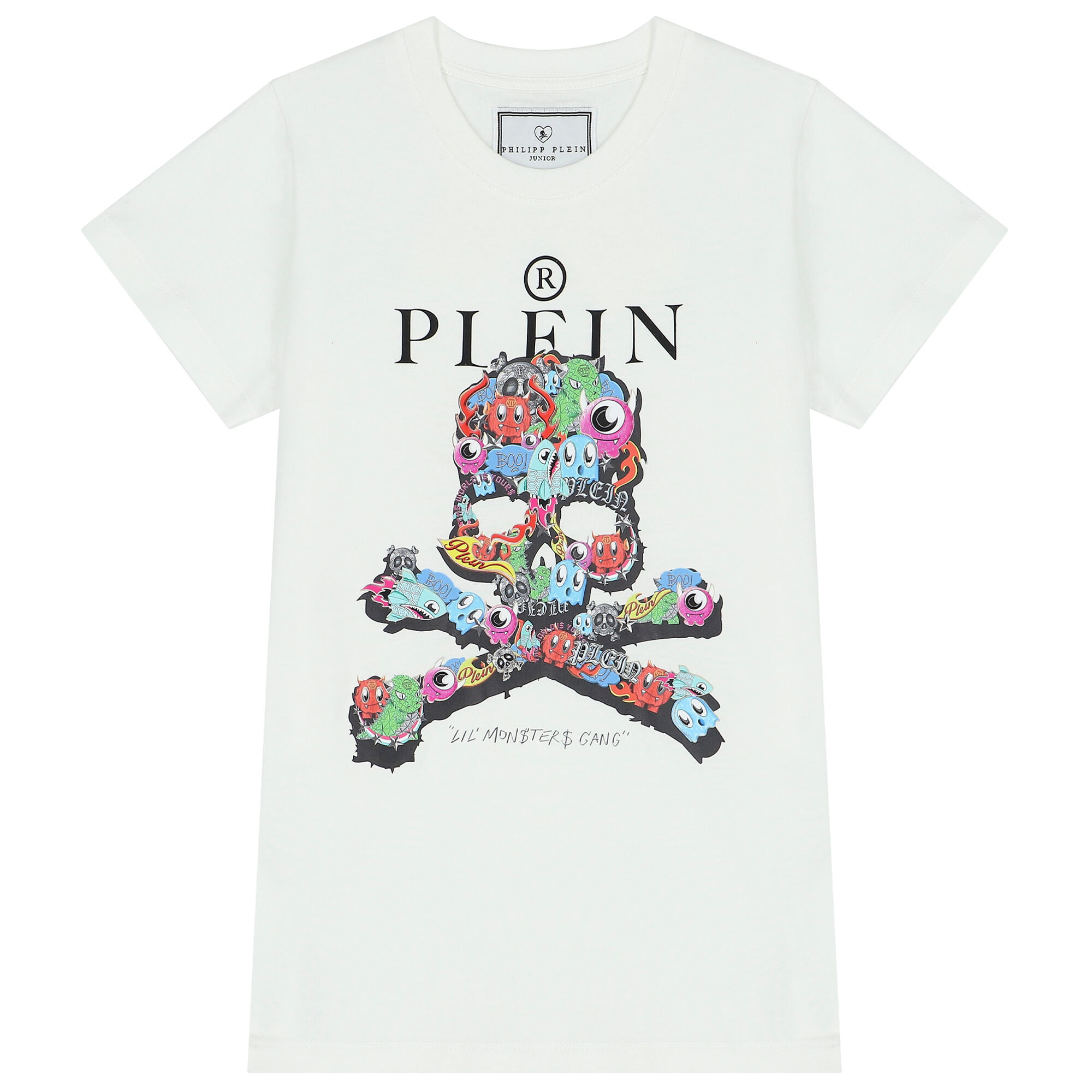 Philipp Plein Junior Boys White Logo T Shirt Junior Couture UAE