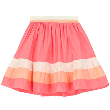 Girls Pink Cotton Skirt