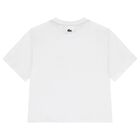 Girls White Logo T-Shirt, 1, hi-res