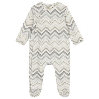Grey Zig Zag Babygrow