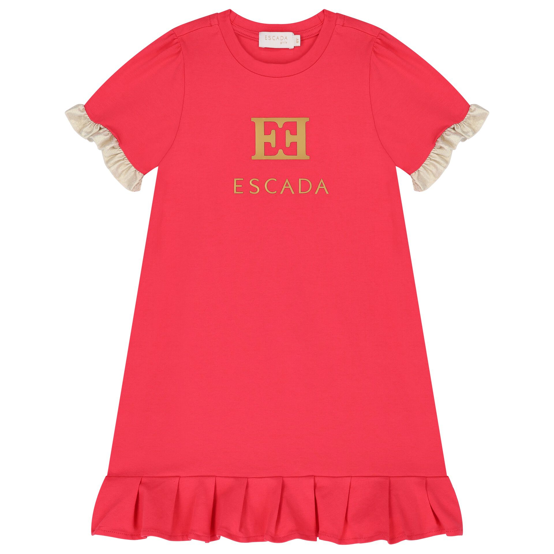 Escada Girls Girls Pink Logo Dress Junior Couture UAE