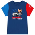 Boys Blue Logo Shorts Set, 2, hi-res