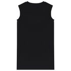 فستان بنات بالشعار باللون الأسود والذهبي, 2, hi-res