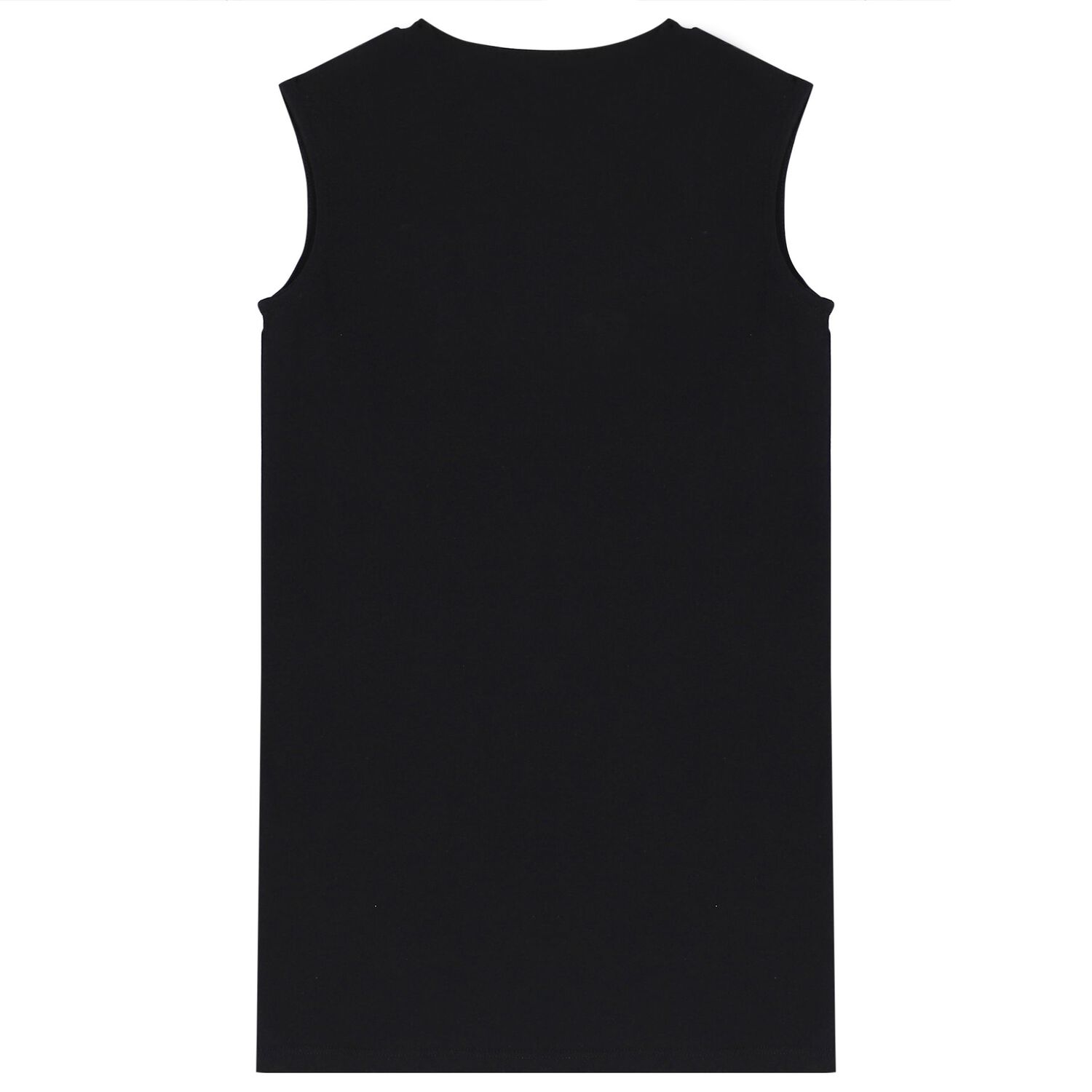 فستان بنات بالشعار باللون الأسود والذهبي, 2, hi-res