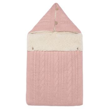 Baby Girls Pink Cable Knit Nest