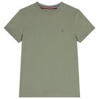 Boys Green & Navy Blue Cotton Logo T-Shirts ( 2-Pack ), 5, hi-res