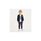 Younger Boys Navy Blue & White Trousers, 1, hi-res