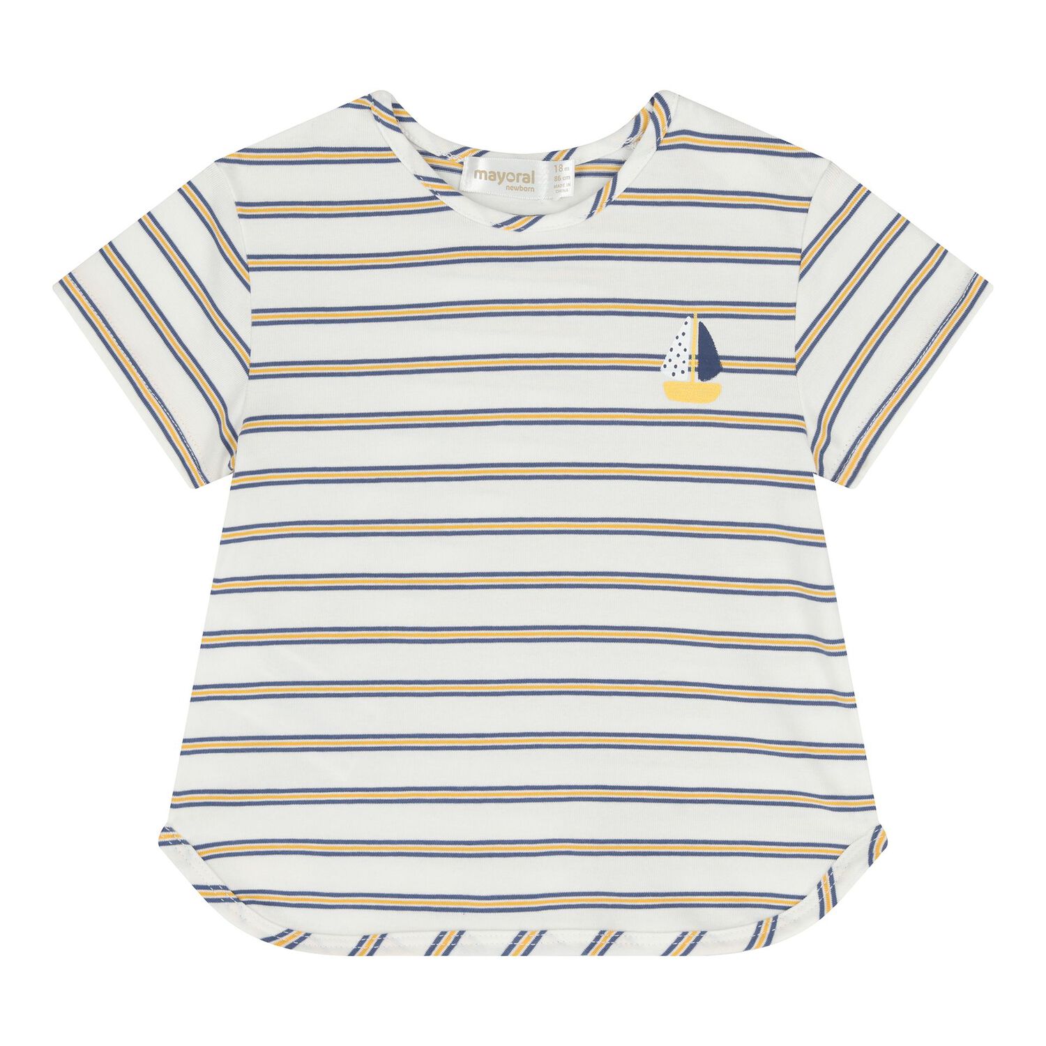 Baby Girls White, Blue & Yellow Shorts Set ( 2-Pack ), 1, hi-res