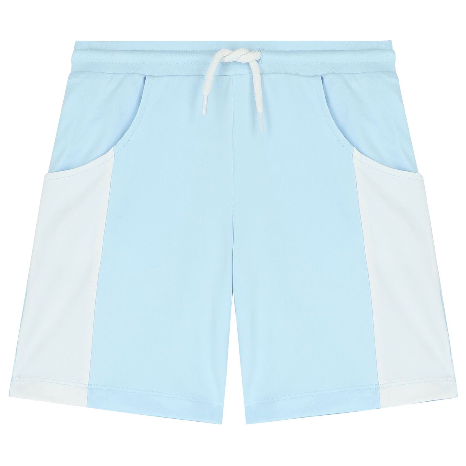 Boys Blue & White Logo Shorts Set, 1, hi-res image number null