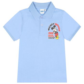 Boys Blue Mickey Mouse Disney Polo Shirt