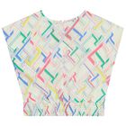 تيشيرت بنات بالشعار باللون العاجي, 1, hi-res