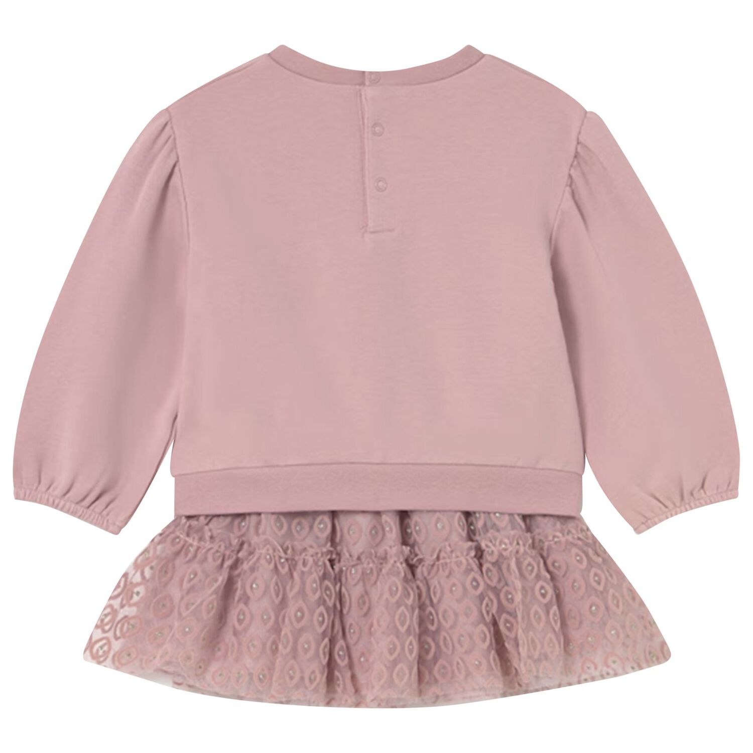 Younger Girls Pink Tulle Skirt Set, 2, hi-res