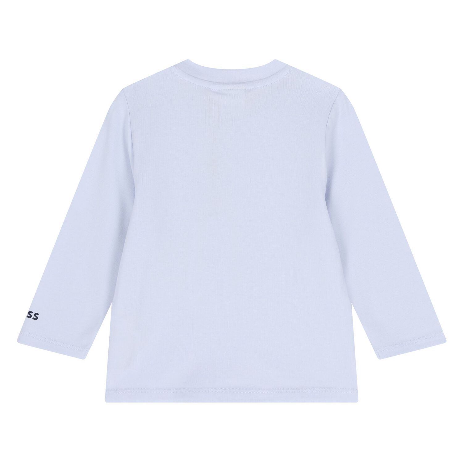 Baby Boys Blue Logo Long Sleeve Top, 2, hi-res