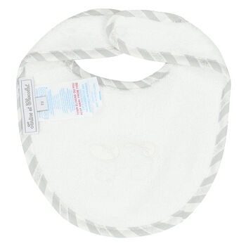 White & Grey Logo Bib