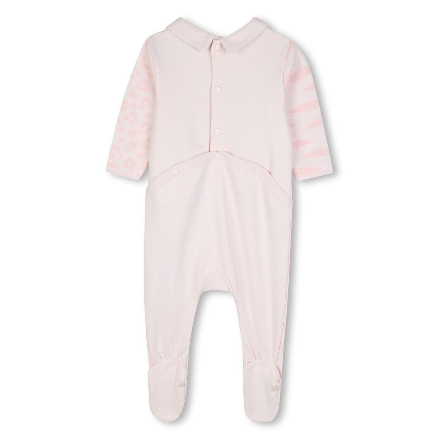 Baby Girls Pink Tiger & Leopard Babygrow, 1, hi-res