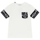 Boys White & Navy Blue Marina T-Shirt, 1, hi-res