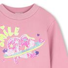 Girls Pink Sequin Sweatshirt, 1, hi-res