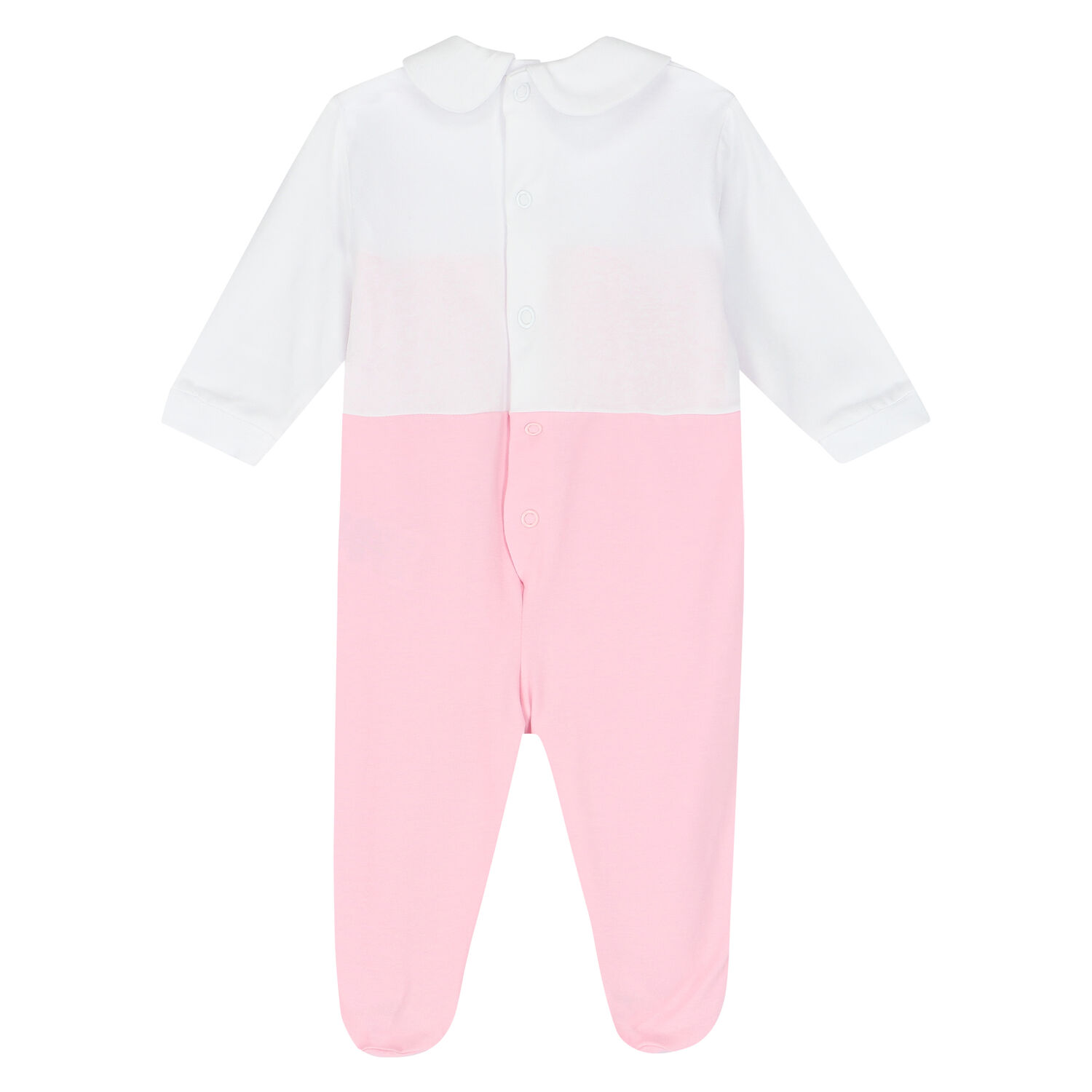 Baby Girls White & Pink Love Babygrow, 1, hi-res image number null