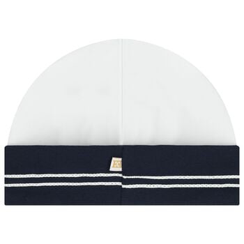 قبعة بشعار أبيض و الكحلي للبنات الصغيرات