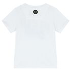 Boys White Logo T-Shirt, 1, hi-res