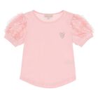 Girls Pink Tulle T-Shirt, 3, hi-res