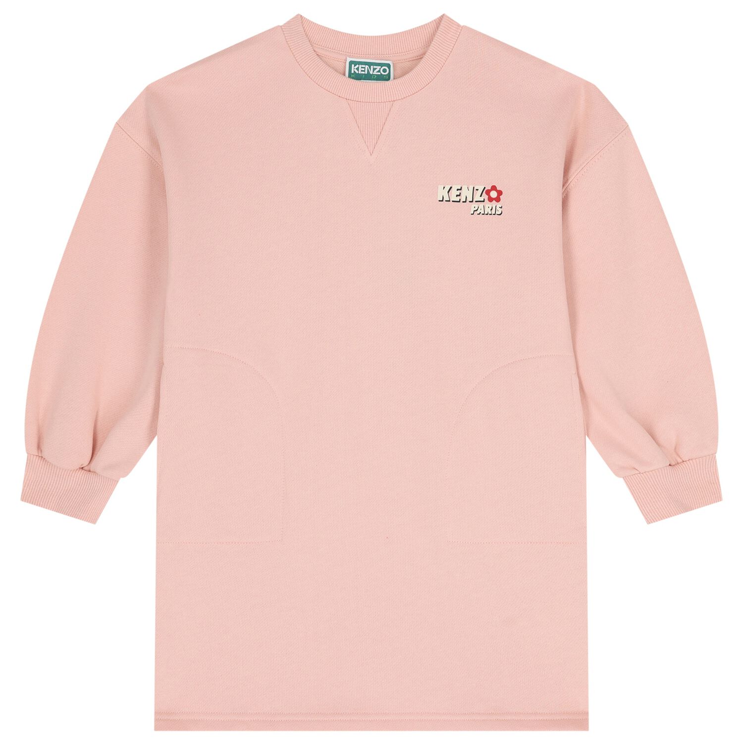 Girls Pink Logo Dress, 1, hi-res