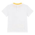 طقم شورت أولاد بالشعار باللون الأصفر والابيض, 1, hi-res