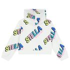 توب بنات هودي بالشعار باللون الأبيض, 1, hi-res