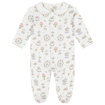 White Carousel & Hot Air Balloon Babygrow