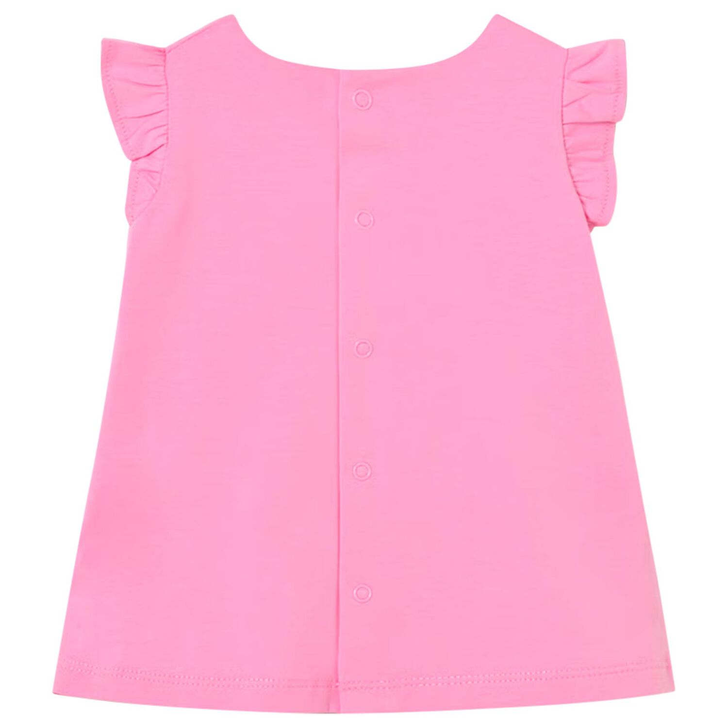 Baby Girls Pink Rainbow & Floral Dress, 1, hi-res