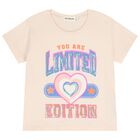 Girls Pink Embellished T-Shirt, 1, hi-res
