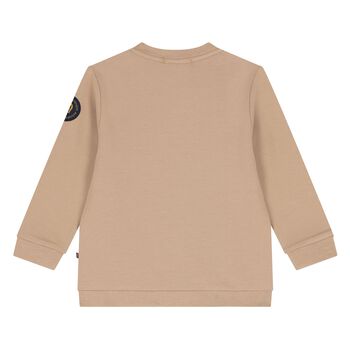 Younger Boys Beige Logo Sweatshirt
