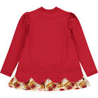 طقم ليغينز بنات بطبعة التاج باللون الاحمر والعاجى, 1, hi-res