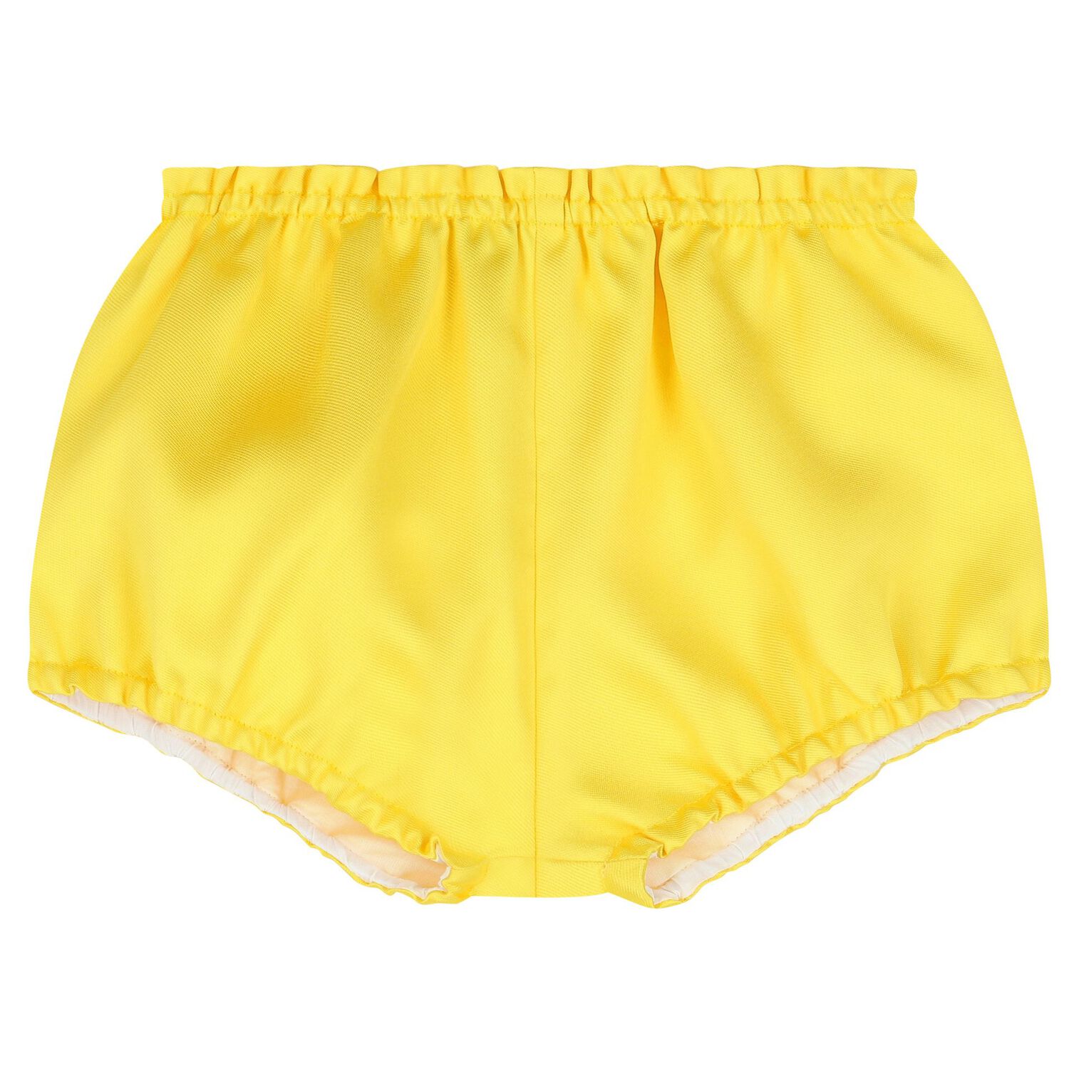 Younger Girls Yellow Bow Satin Dress Set, 1, hi-res