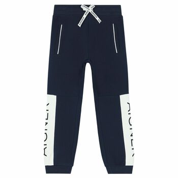 Boys Navy Logo Joggers