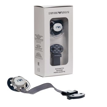 Baby Boys Navy Blue Dummy & Clip Set