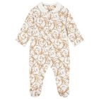 White & Gold Babygrow, 1, hi-res