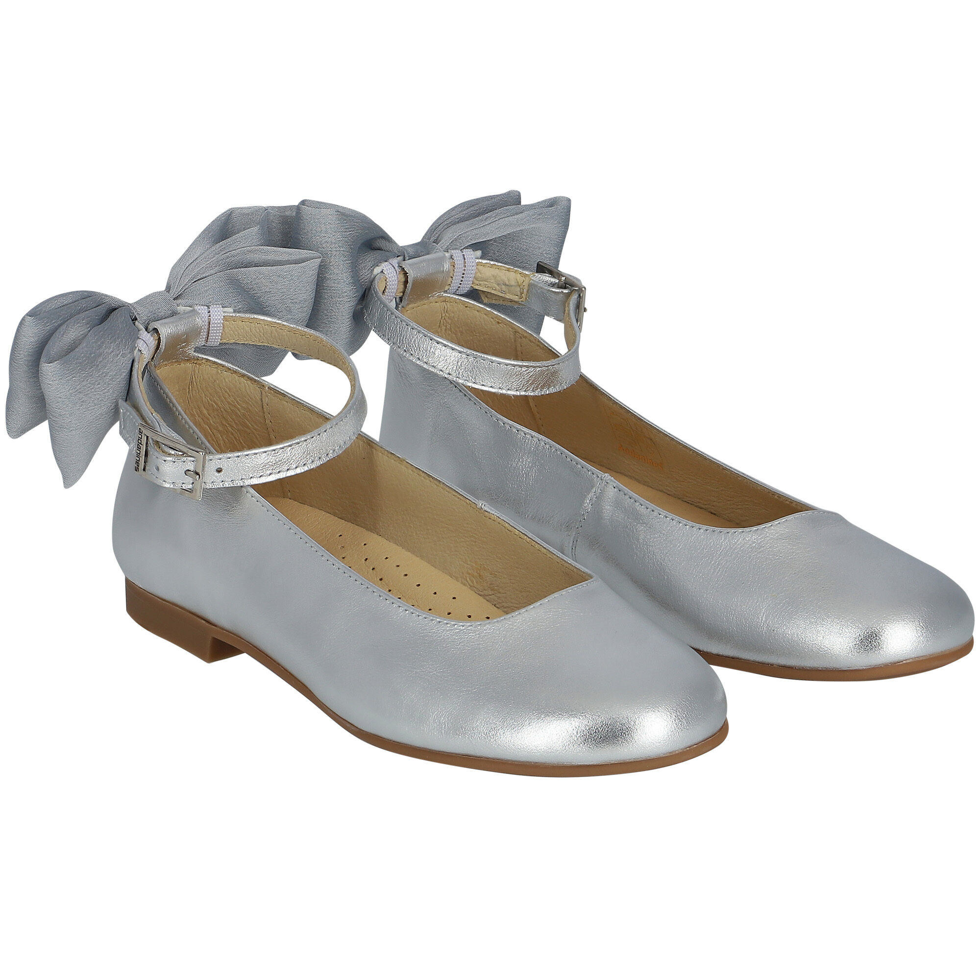 Ladies silver sales ballet pumps