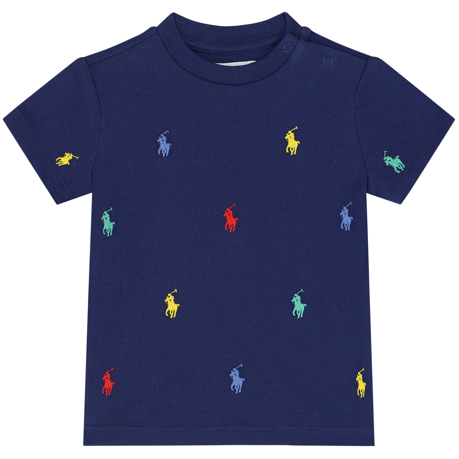 Baby Boys Navy Blue Logo T-Shirt, 1, hi-res