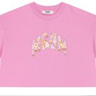 Girls Pink Logo Sequin Flower T-Shirt, 2, hi-res