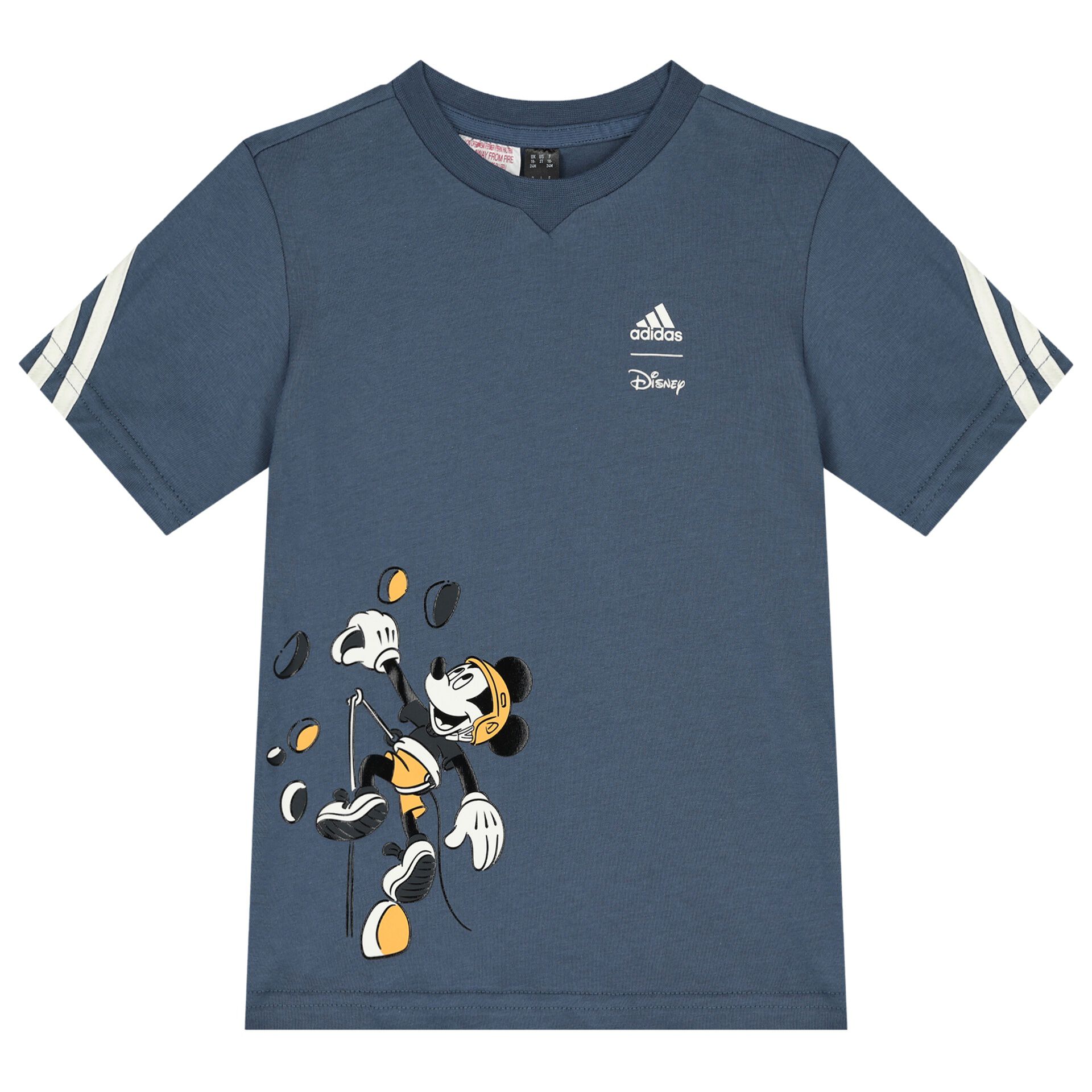 Adidas Kids Blue Mickey Mouse Logo T Shirt Junior Couture UAE