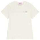 Girls Ivory Logo T-Shirt, 1, hi-res