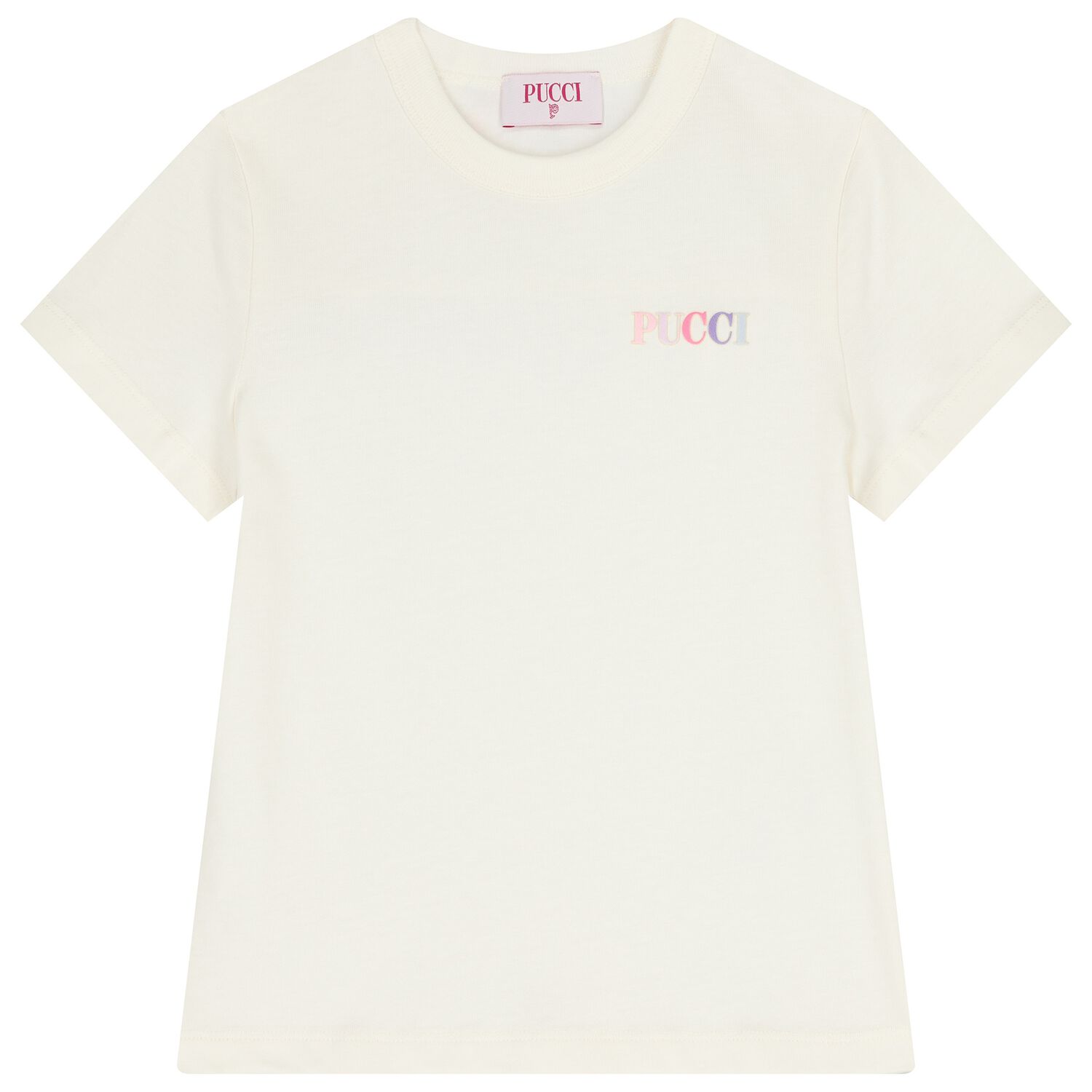 Girls Ivory Logo T-Shirt, 1, hi-res