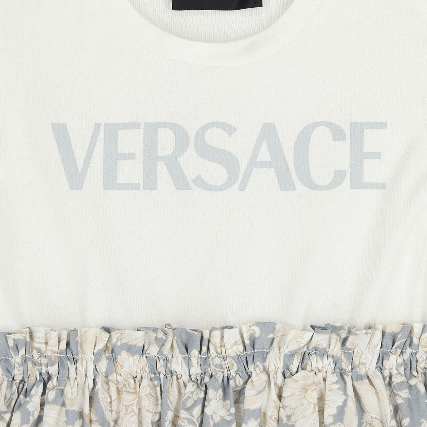 Younger Girls White & Pink Black Dress, 1, hi-res