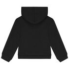 طقم تنورة هودي للبنات باللونين الأسود والبيج, 1, hi-res