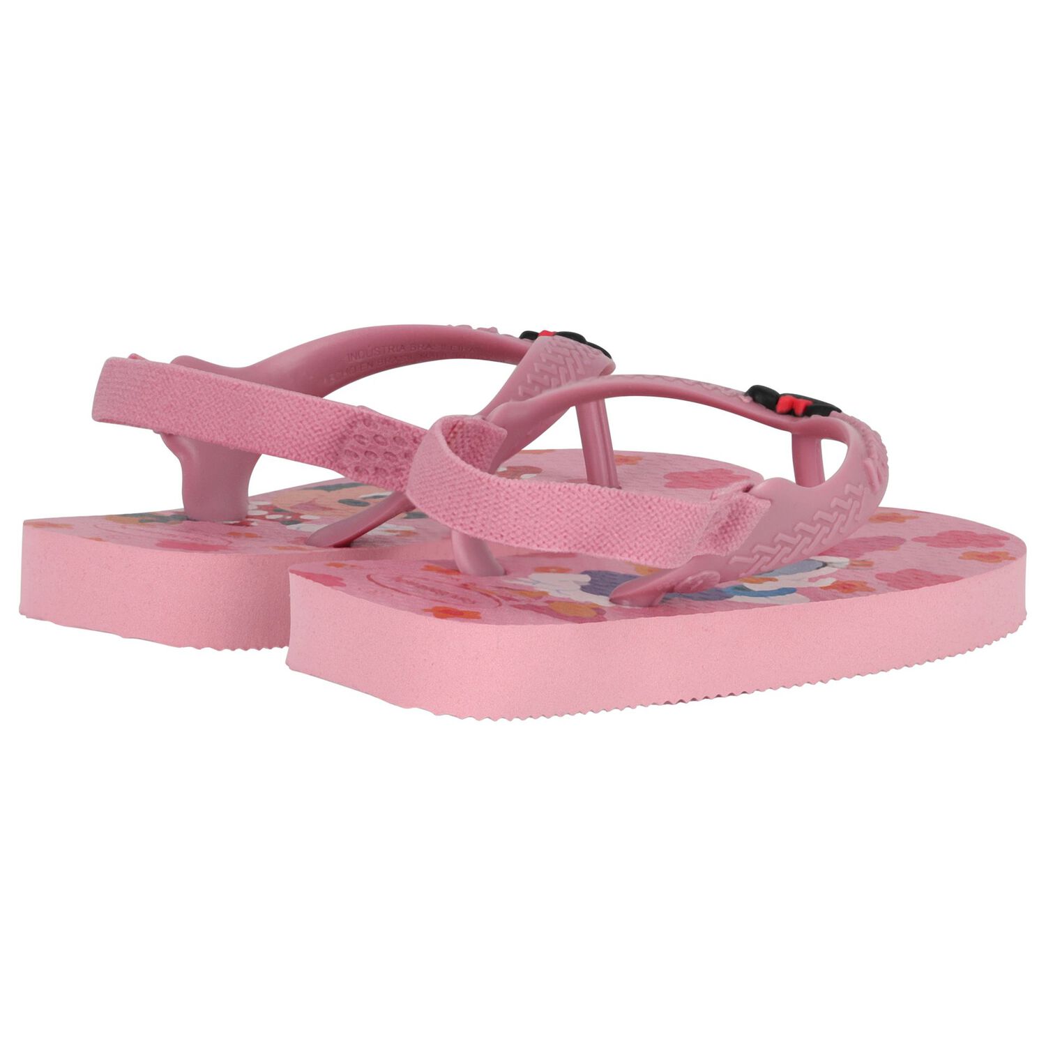 Younger Girls Pink Disney Logo Flip Flops, 6, hi-res