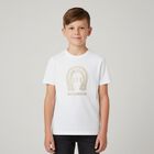 Boys White & Gold Logo T-Shirt, 1, hi-res